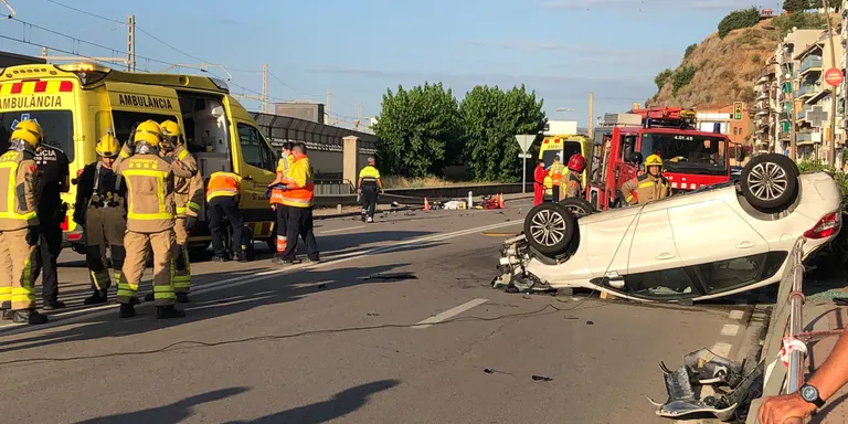 Accident mortal a la Nacional-II, just davant l'estació de RENFE
