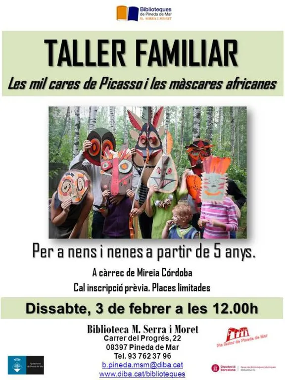 Taller familiar per aprendre a fer màscares amb cartró i molta imaginació