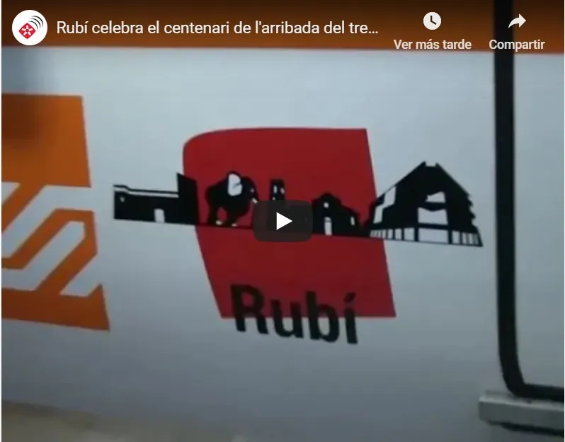 Rubí celebra el centenari de l'arribada del tren amb el bateig d'un comboi