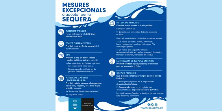 Mesures a Pineda del Pla d'emergències per la sequera en fase d'excepcionalitat