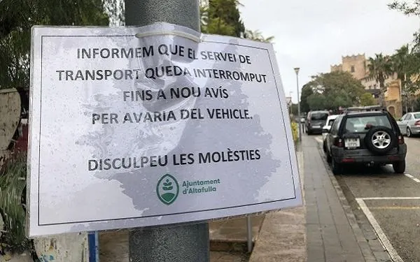 Interromput el servei de transport adaptat de l’Ajuntament d’Altafulla fins a nou avís a causa d’una avaria