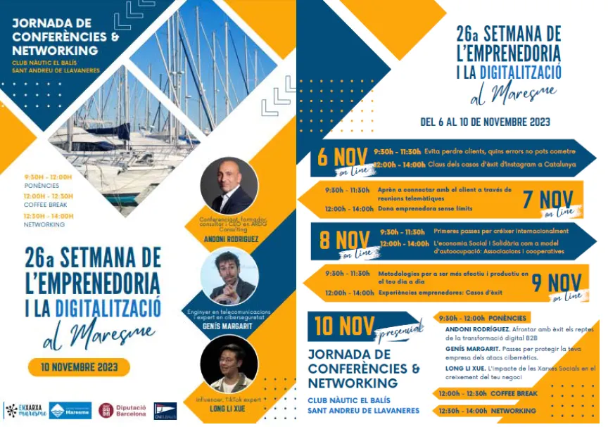 El CCM organitza la 26ª Setmana d'Emprenedoria al Maresme i la Digitalització
