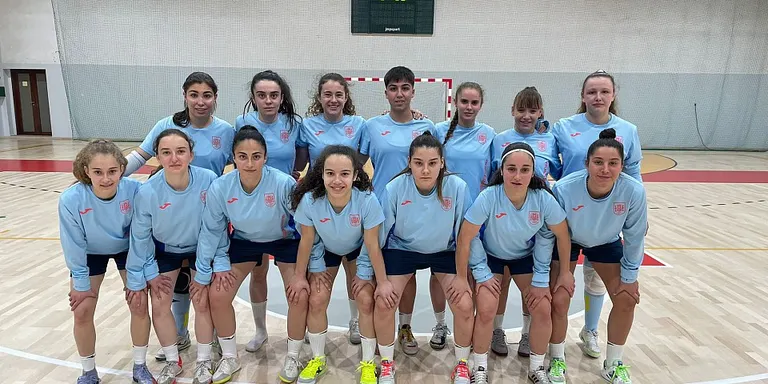 La jugadora del CFS Morell Xènia Casadó, amb la selecció espanyola