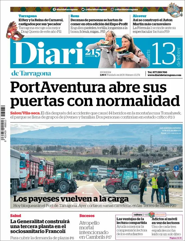 Cop d'ull als diaris d'aquest dimarts 13 de febrer