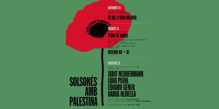 Organitzen un cap de setmana de cultura, música i solidaritat del Solsonès amb Palestina