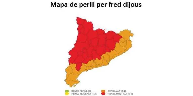 Protecció Civil demana mantenir l'actitud de prevenció en el segon dia d'onada de fred