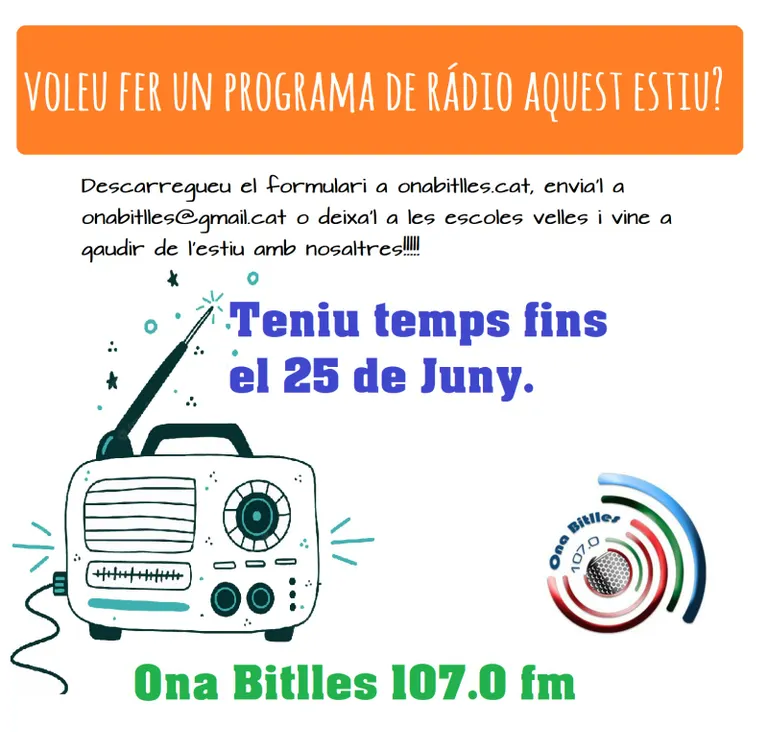 Voleu fer un programa de ràdio aquest estiu?