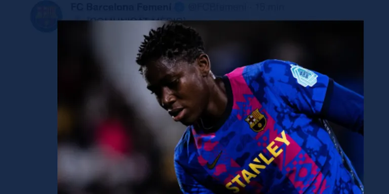 Oshoala serà baixa dos mesos per una ruptura al lligament encreuat posterior