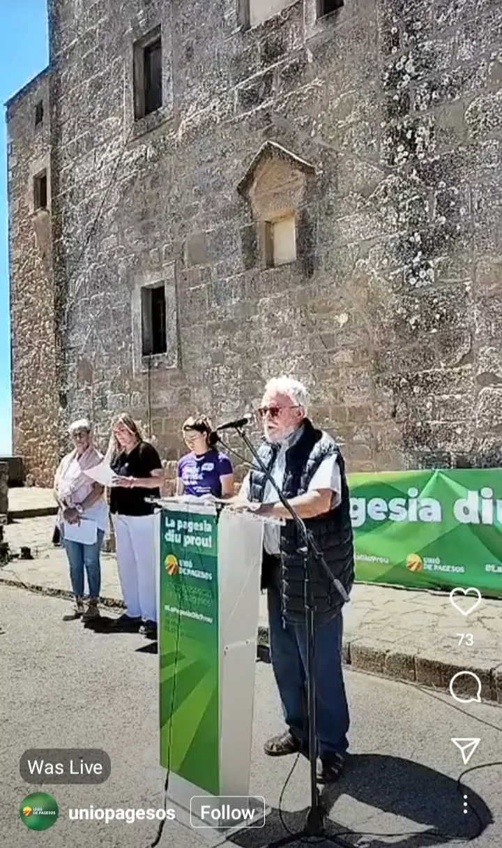 Unió de Pagesos reclama més serveis al món rural en la concentració de Pinós