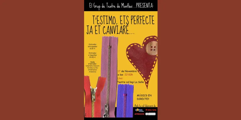 Representació a la Seu de l'obra de teatre 'T'estimo, ets perfecte, ja et canviaré...'