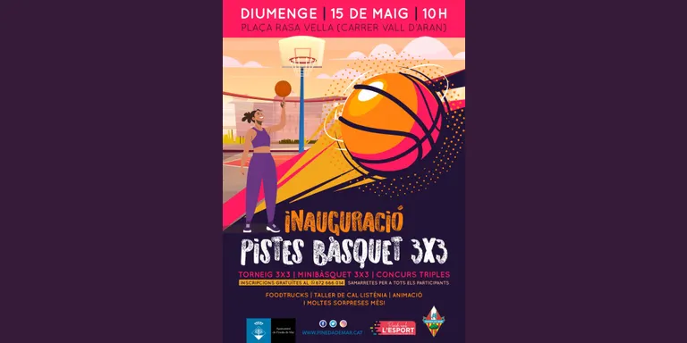 Aquest diumenge s'inauguren les noves pistes de bàsquet 3X3 a la plaça de la Rasa Vella
