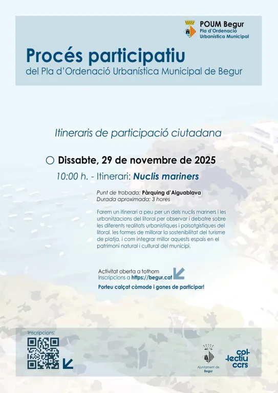 Begur convida la ciutadania a participar en un itinerari sobre el litoral per al nou POUM
