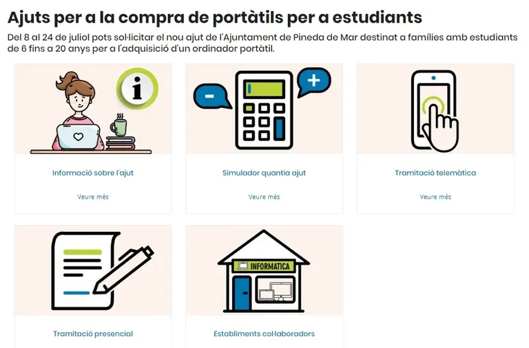 Fins aquest divendres es poden demanar ajuts per la compra d'ordinadors per a estudiants