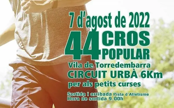 Torredembarra celebrarà el 44è Cros Popular Vila de Torredembarra el 7 d’agost