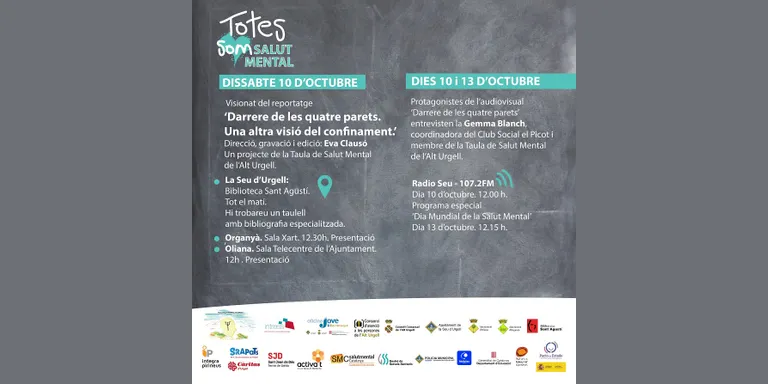 L’Alt Urgell organitza diversos actes amb motiu del Dia Mundial de la Salut Mental