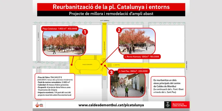 L’Ajuntament remodelarà la plaça de Catalunya i els carrers del voltant per millorar-ne l’accessibilitat i endreçar la circulació de trànsit