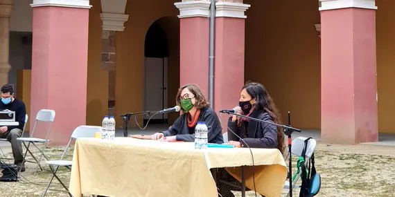 La diputada de la CUP Eulàlia Reguant participa en un acte al Convent del Carme