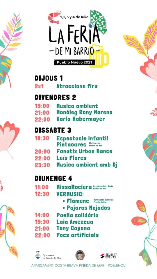 Programa de les Festes de Poblenou