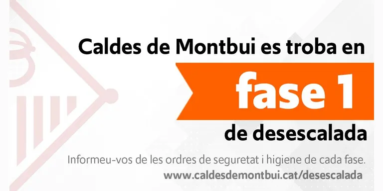 Caldes entra avui dilluns a la Fase 1 de desconfinament