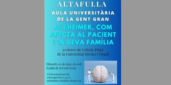 L'Alzheimer centra l'última sessió el curs de l'Aula Universitària per a la Gent Gran d'Altafulla