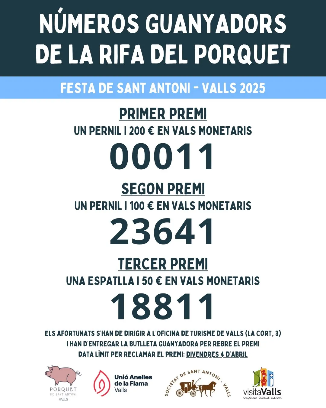 La Rifa del Porquet ja coneix els tres números premiats