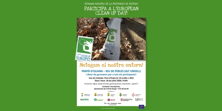 Nova acció de neteja al pantà d'Oliana