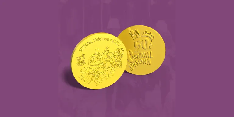 L'Associació de Festes del Carnaval encunya una moneda d'or per commemorar el 50è aniversari