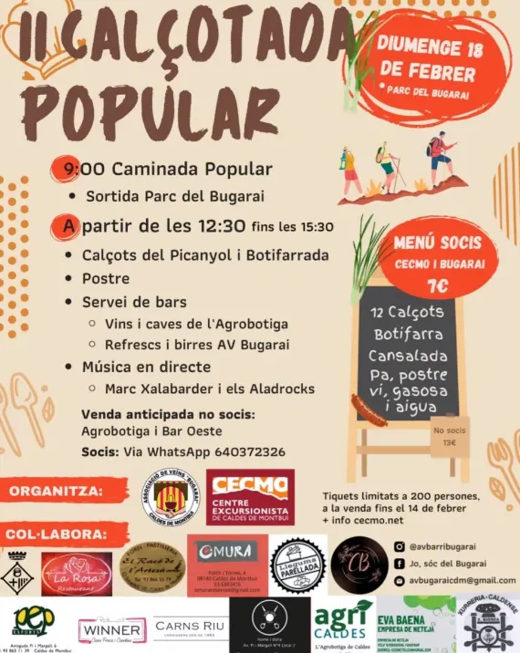 Segona edició de la calçotada popular del barri del Bugarai