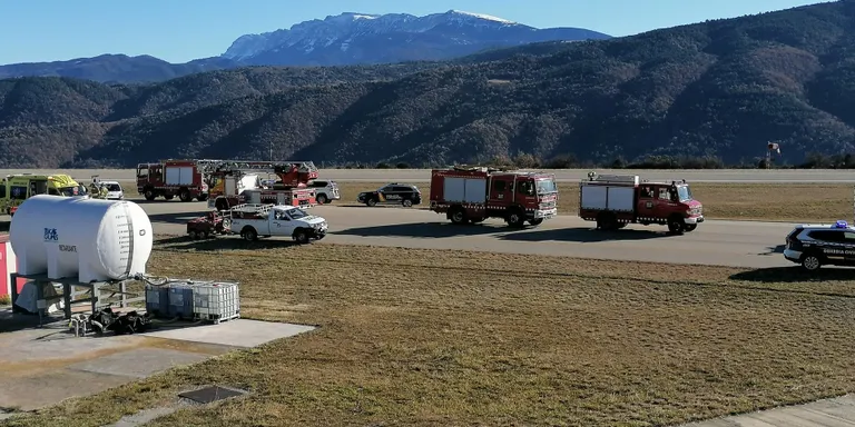 Simulacre d'accident aeri a l'Aeroport Andorra-La Seu d'Urgell
