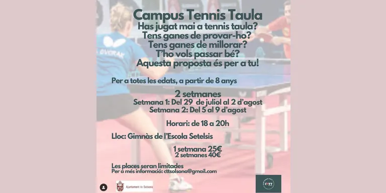 El Club Tennis Taula Solsona organitza un campus d'estiu