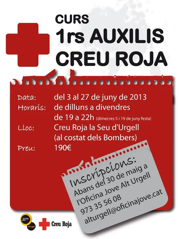Creu Roja imparteix un curs de primers auxilis a la Seu
