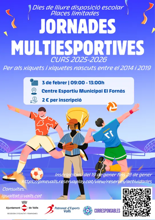L’Ajuntament de Valls consolida les jornades multiesportives en dies no lectius