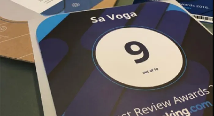 Imatge del distintiu enviat per Booking (foto: Sa Voga)