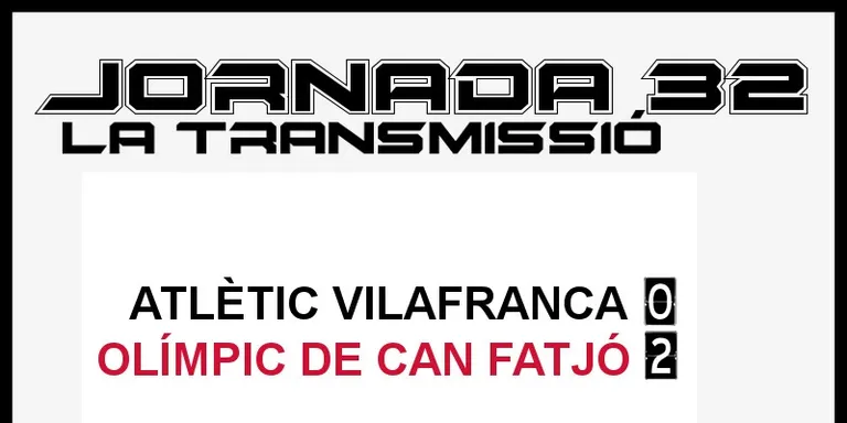A PEU DE CAMP - JORNADA 32 dissabte