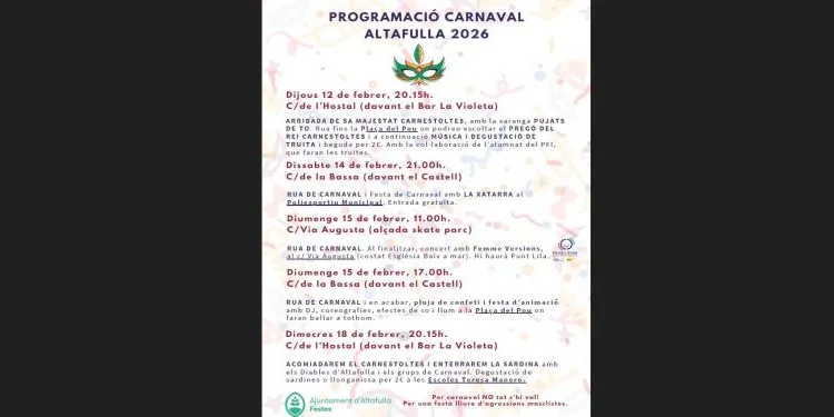 El Carnaval d’Altafulla manté l’esperit familiar i eminentment local