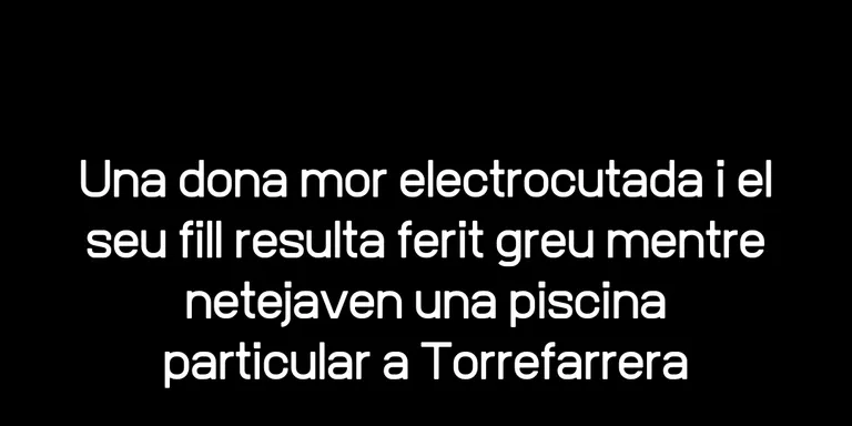 Una dona mor electrocutada i el seu fill resulta ferit greu mentre netejaven una piscina particular a Torrefarrera