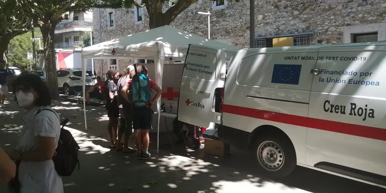 El punt de cribratge instal·lat a la Seu d'Urgell fa 77 proves PCR