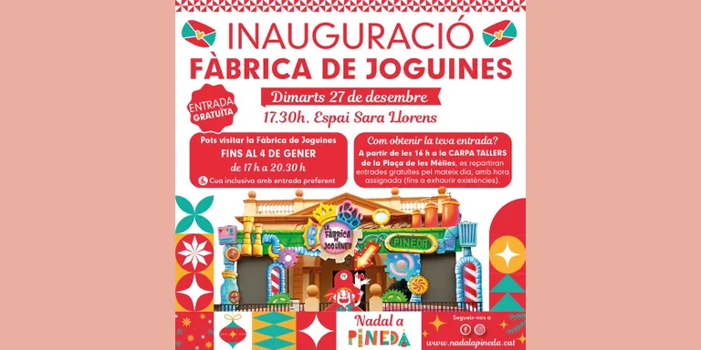 Des d'aquesta tarda es pot visitar a Pineda la Fàbrica de Joguines dels Reis de l'Orient