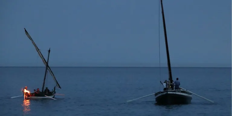 El Mamelló de Pineda participa de la filmació d'un reportatge de la 'pesca a l'encesa'