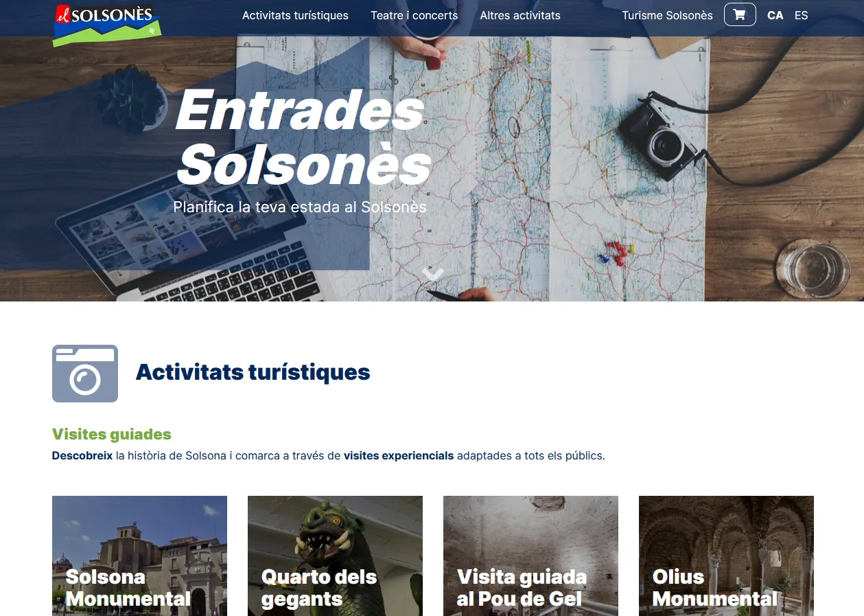 La plataforma de venda d'entrades en línia del Patronat de Turisme serà gratuïta durant tot el 2021