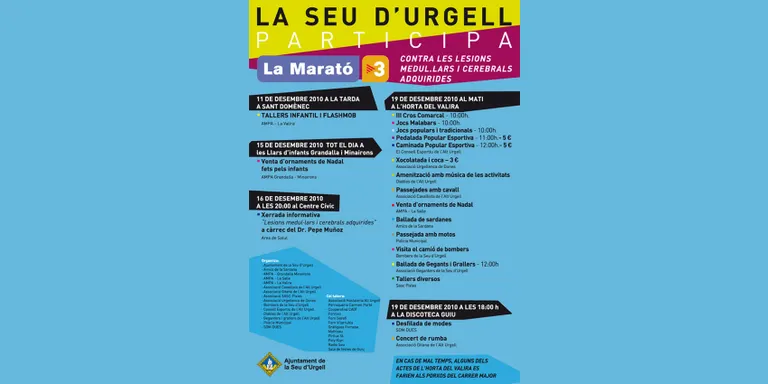 Actes de suport a la Marató de TV3 a la Seu