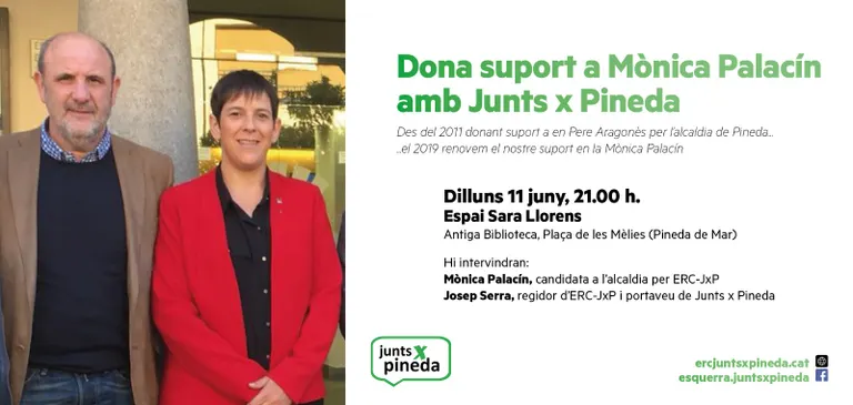 JuntsXPineda fa un acte públic de suport a Mònica Palacín com a candidata d'ERC-JxP