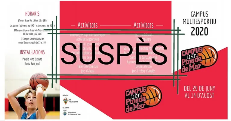 La UER Pineda informa que ha suspès el Campus Multiesportiu de l'estiu