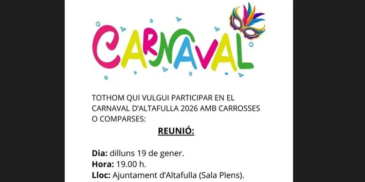 Es comença a organitzar el Carnaval 2026 a Altafulla
