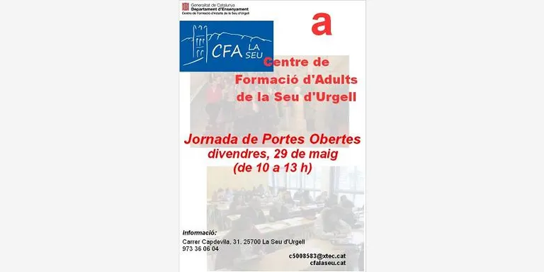 Jornada de portes obertes al Centre de Formació d'Adults de la Seu