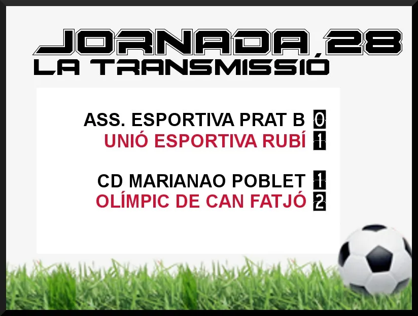 A PEU DE CAMP - JORNADA 28 dissabte