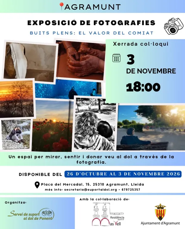 El Servei de Suport al Dol presenta l’exposició fotogràfica ‘Buits plens: el valor del comiat’