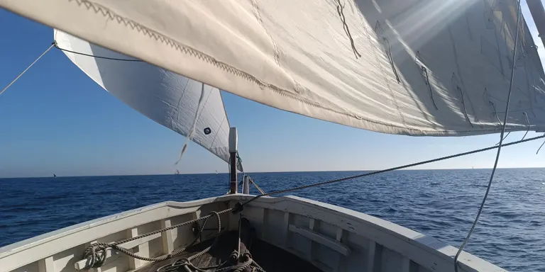 Els tres grans vaixells a vela llatina del Maresme fan una navegada conjunta