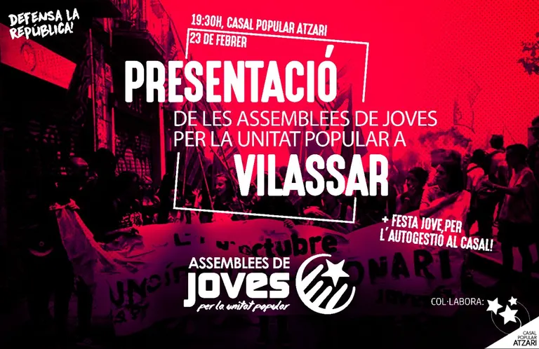 Presentació de les Assemblees de joves per la Unitat Popular a Vilassar