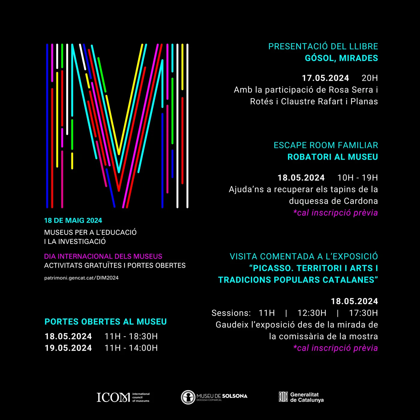 El Museu de Solsona commemora el Dia Internacional dels Museus centrant-se en Picasso i amb un escape room i portes obertes